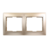 Рамка 2-местная горизонтальная SmartBuy "Венера" шампань