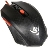 Мышь Nakatomi MOG-08U, USB, игров.,пров.,опт.,6кн., 800-2400dpi, черный