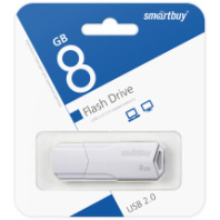 Накопитель USB 8Gb SmartBuy Clue White