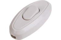 Выключатель-кнопка 250V 6А ON-OFF белый на электропровод (для настольной лампы / для бра) REXANT