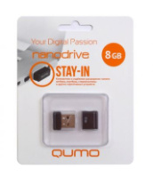 Накопитель USB 8Gb Qumo Nano Black короткая