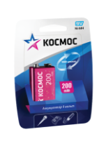 Аккумулятор Космос 6F22 200mAh Ni-Mh BL1 (крона) 1/6 