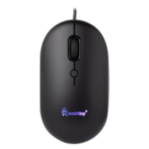 Мышь SmartBuy 328AG, АКБ, USB, беспр.,опт., 4кн., 800-1600dpi, бесшумная, черный