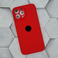 Чехол-накладка для iPhone 13 Pro Max Silicone Case, с закрытой камерой, красный