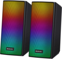 Ак.система 2.0 DEFENDER Spitfire 6Вт, BT/Light пит. от USB, черный