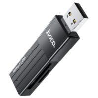 Card Reader Hoco HB20 2в1 (USB2.0 - MicroSD/SD) черный