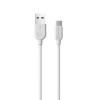 Кабель BOROFONE MicroUSB BX14, 2.4А, ПВХ, 3м, белый (мятая упаковка)
