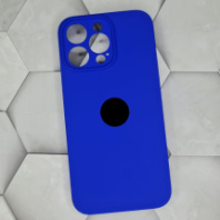 Чехол-накладка для iPhone 15 Pro Max Silicone Case, с закрытой камерой, ярко-синий