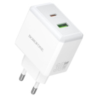 СЗУ BOROFONE BA113A, 1USB/1Type-C, QC3.0+PD30W, 3А, белый