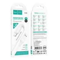 Кабель HOCO USB - Lightning X120, 2.4А, ПВХ, 1м, белый