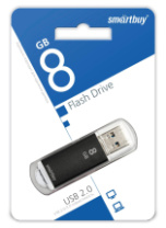 Накопитель USB 8Gb SmartBuy V-Cut Black