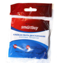 Скотч Smartbuy двухсторнний акриловый 0.8х12мм, 3 метра, прозрачный Скотч Smartbuy двухсторнний акриловый 0.8х12мм, 3 метра, прозрачный