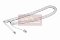 Шнур телефонный витой, белый, 4м REXANT (18-2041)