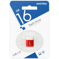 Накопитель USB 16Gb SmartBuy Lara Red короткая