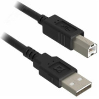 Кабель USB - USB 2.0 (AM-BM) 3м DEFENDER 30AWG черный (87012)