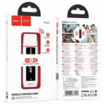 Портативный Wi-Fi роутер HOCO HI43, SIM, с поддержкой 4G, Micro SIM, 150 Мбит/с