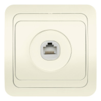 Розетка компьютерная RJ-45 1-местная SmartBuy "Марс" бежевая