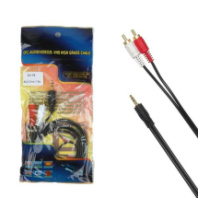 Кабель AUX 3.5мм - 2RCA (шт/шт) 1.5м GOLD AV18 черный
