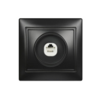 Розетка телефонная 1-местная SmartBuy "Венера" черный