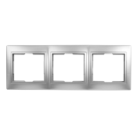 Рамка 3-местная горизонтальная SmartBuy "Венера" серебро Рамка 3-местная горизонтальная SmartBuy "Венера" серебро