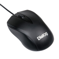 Мышь Dialog Comfort MOC-15U, USB, пров.,опт.,3кн., 1200dpi, черный 