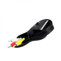 Кабель SCART - 3RCA (шт/шт) 1.5м SK16 с переключателем черный